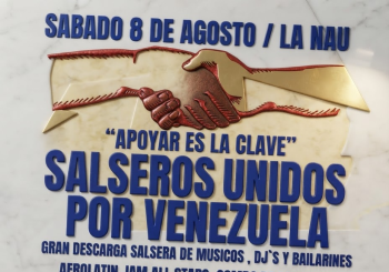 Salseros unidos por Venezuela en La Nau en Barcelona