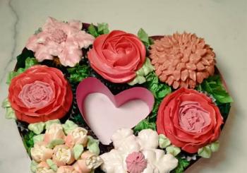 Curso de cupcakes florales de La Pastelera Rosa a Madrid