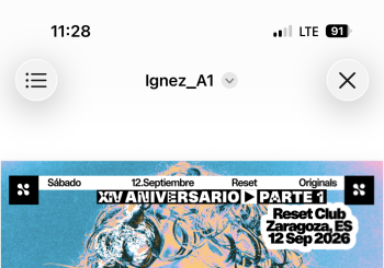 XIV ANIVERSARIO - ResetOriginals presenta: IGNEZ (NL) Zaragoza