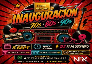 Nueva temporada Tardeos Long Play 80 en NIX Barcelona 🎉