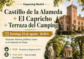 Ruta cultural verde: Castillo de la Alameda + El Capricho + Tapeo en el Camping en Madrid