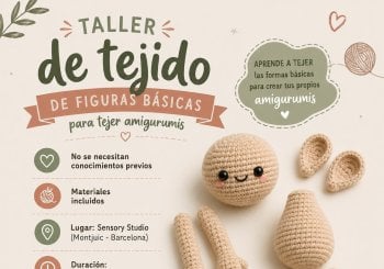 Introducción al tejido a crochet de dos figuras básicas para tejer amigurumis en Barcelona