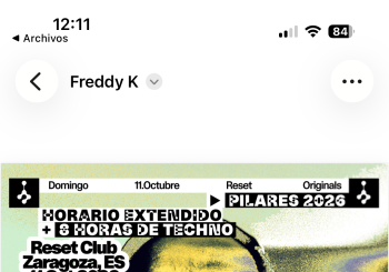 Pilares’26 - ResetOriginals presenta: FREDDY K (IT) en Zaragoza