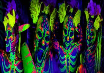 Halloween Neon Life Drawing | UV Art Experience! London