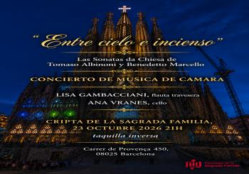 Cripta Sagrada Familia Concierto de musica classica de camara 