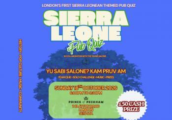 PRINCE OF PECKHAM PRESENTS: SIERRA LEONE PUB QUIZ EVENT.. PART2 London
