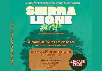 PRINCE OF PECKHAM PRESENTS: SIERRA LEONE PUB QUIZ EVENT.. PART1 London