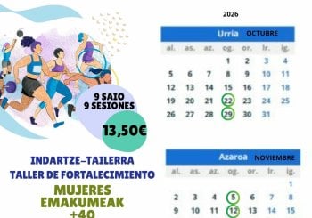 EMAKUMEENTZAKO INDARTZE TAILERRA- TALLER FORTALECIMIENTO PARA MUJERES Araba/Álava